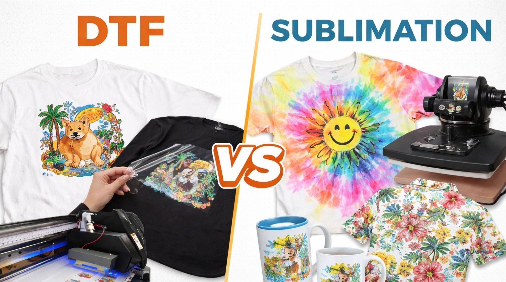 DTF vs Sublimation: Choosing the Right Printing Method for Your Business