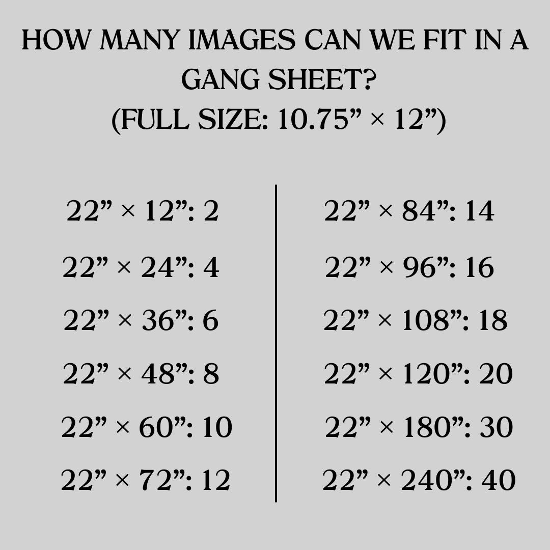 Upload Your Own DTF Gang Sheet - Print Ready File