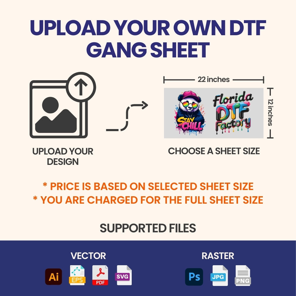 Upload a Design to DTF Gang Sheet - Print Ready File
